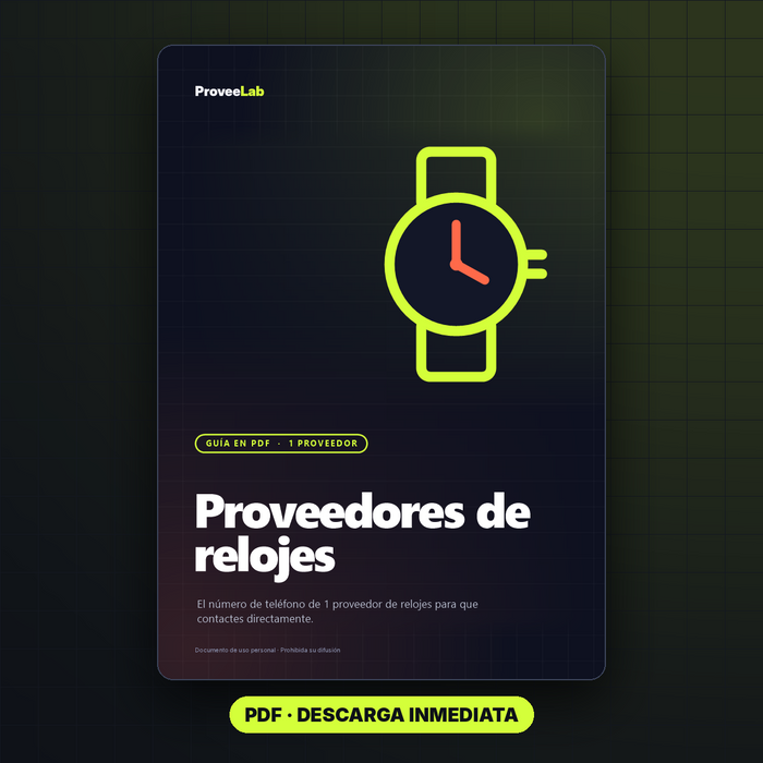 Proveedores de relojes