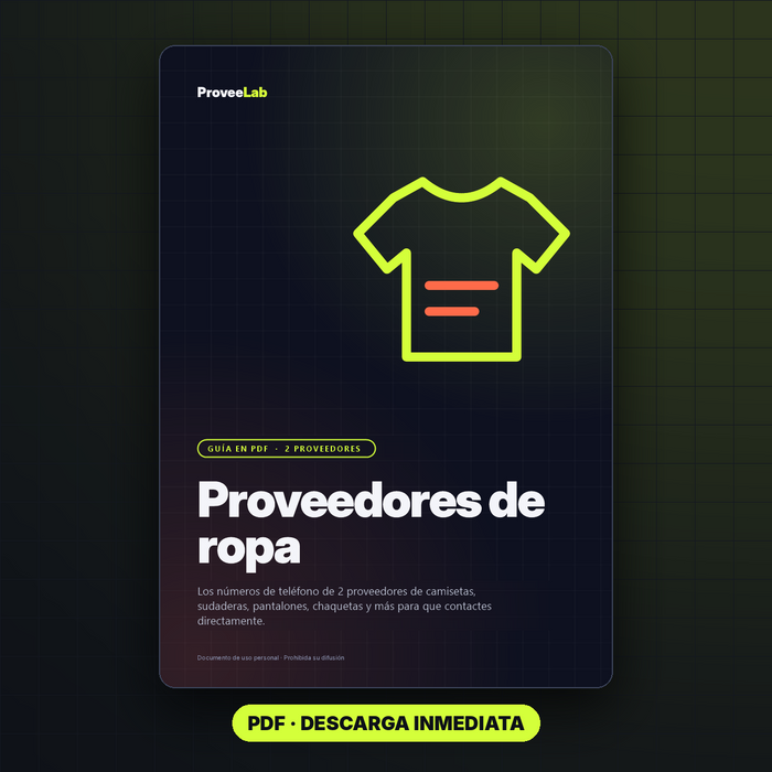 Proveedores de ropa