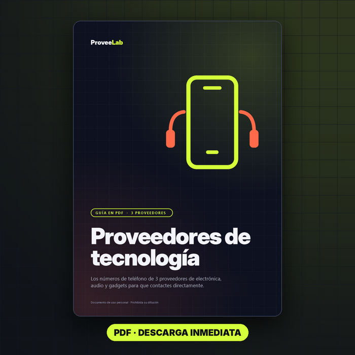 Proveedores de tecnología