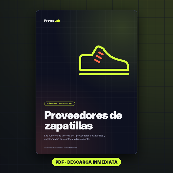 Proveedores de zapatillas